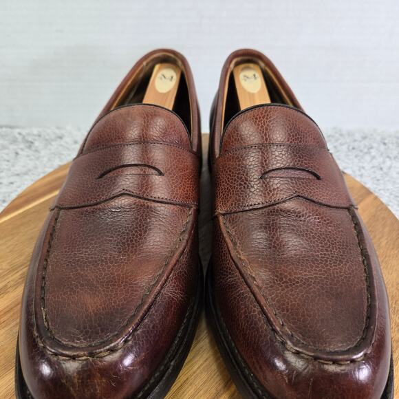 Joseph Cheaney Howard R 5203 Mahogany Brown Studded Penny Loafer Mens UK11 US12 - Picture 7 of 16